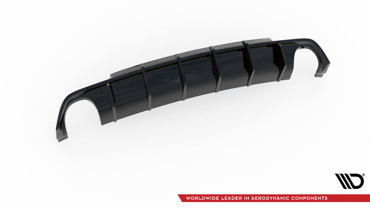 Diffusor Heck Ansatz V.1 passend für VW Scirocco R Mk3 schwarz Hochglanz – Ansicht 5
