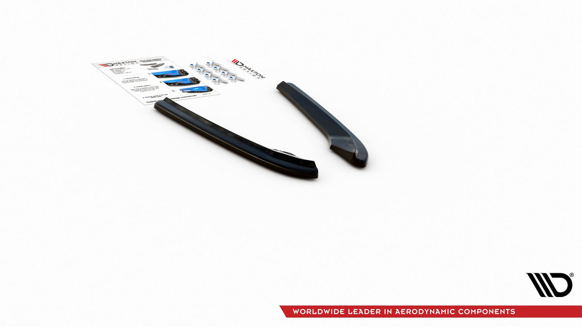Heck Ansatz Flaps Diffusor passend für Audi S4 / A4 S-Line B8 Limousine schwarz Hochglanz – Ansicht 8