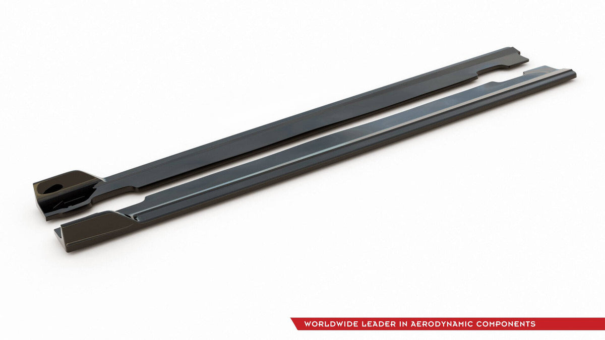 Street+ Seitenschweller Leisten passend für V.5 Hyundai I30 N / N-Line Hatchback / Fastback Mk3 / Mk3 Facelift schwarz Hochglanz – Ansicht 5