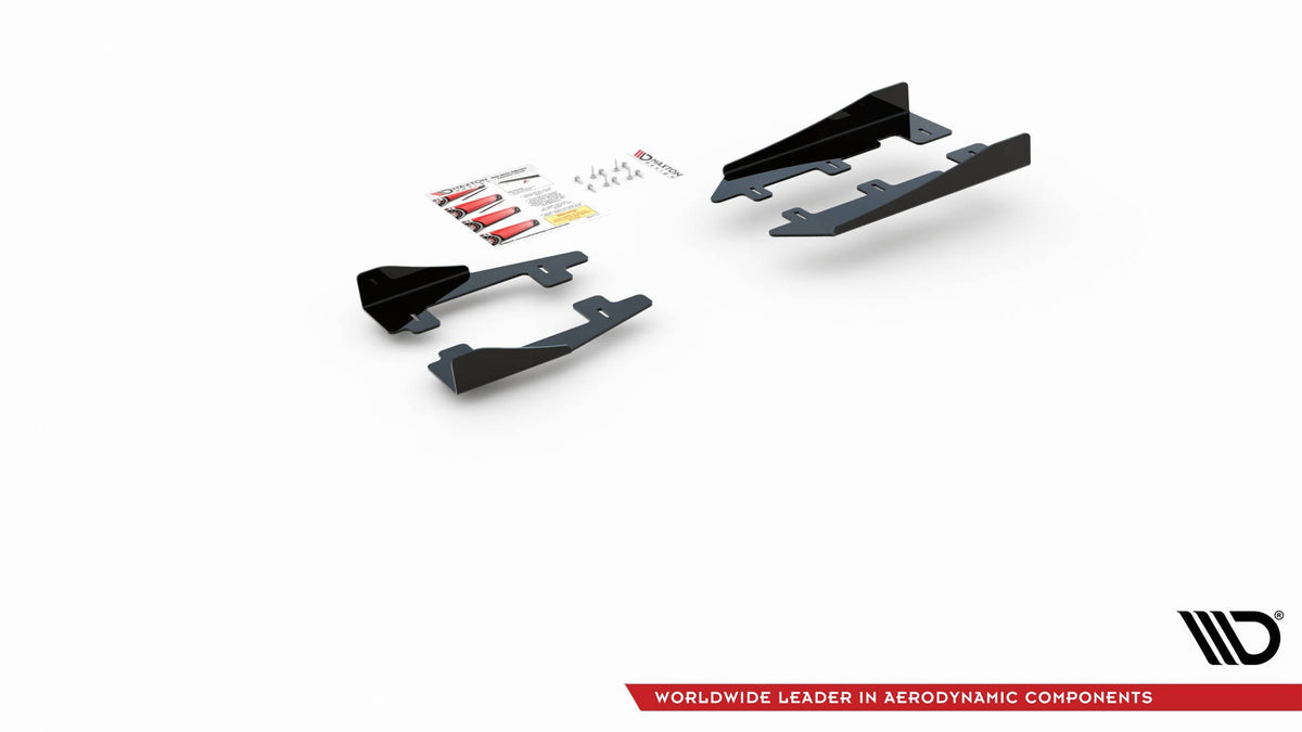 Seitenschweller Flaps passend für Ford Focus RS Mk3 schwarz Hochglanz – Ansicht 6