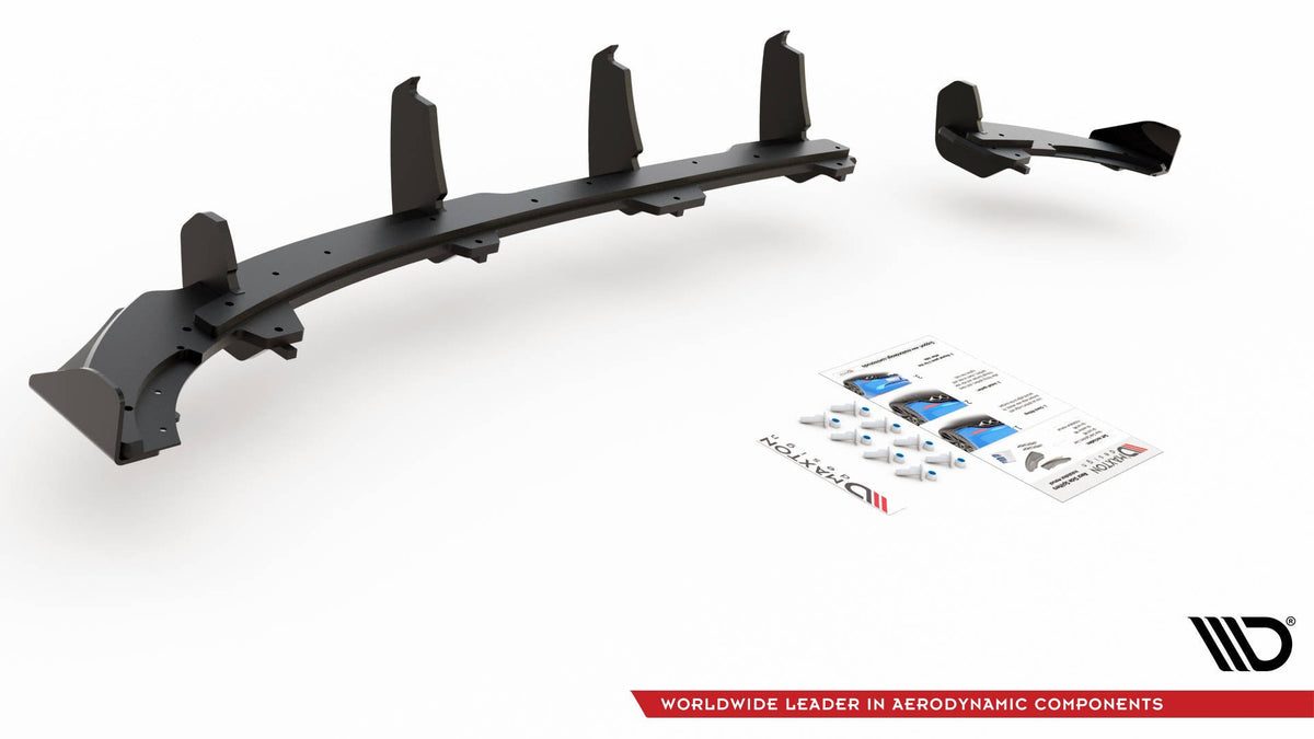 Street Pro Diffusor Heck Ansatz + Flaps passend für VW Polo GTI Mk6 schwarz Hochglanz – Ansicht 7