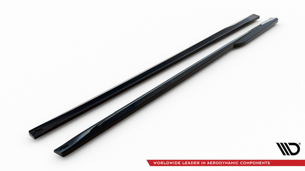 Street+ Seitenschweller Leisten passend für Audi S5 Coupe / A5 S-Line Coupe F5 Facelift schwarz Hochglanz – Ansicht 5