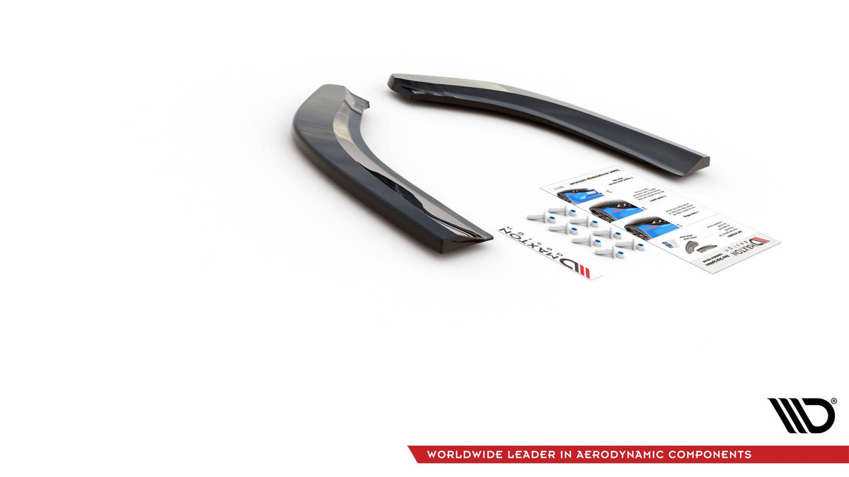 Heck Ansatz Flaps Diffusor passend für Ford S-Max Vignale Mk2 Facelift schwarz Hochglanz – Ansicht 8