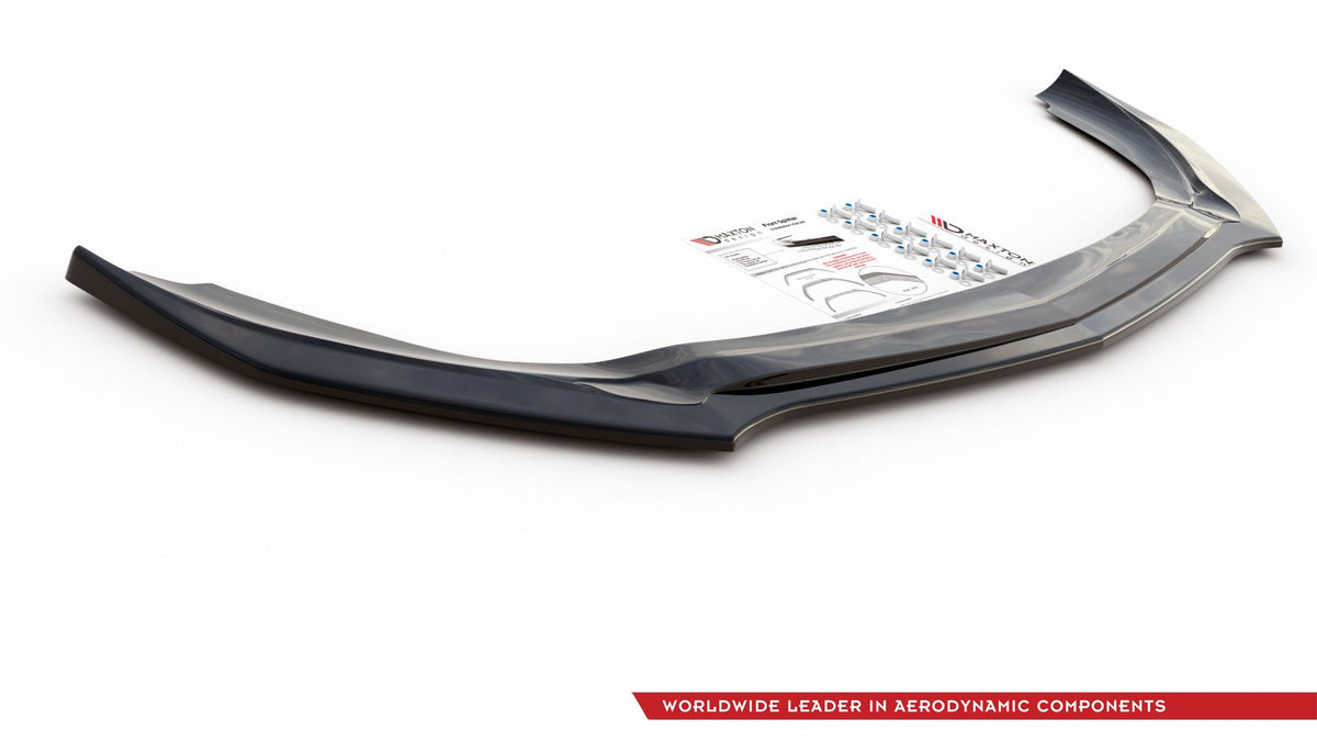 Street+ Spoilerlippe Front Ansatz V.2 passend für Mercedes A35 AMG Aero W177  schwarz Hochglanz – Ansicht 7