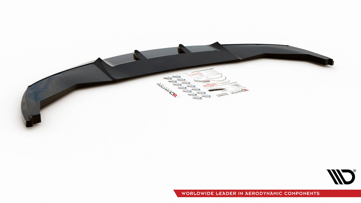 Street+ Spoilerlippe Front Ansatz V.2 passend für BMW 7 M-Paket F01 schwarz Hochglanz – Ansicht 6