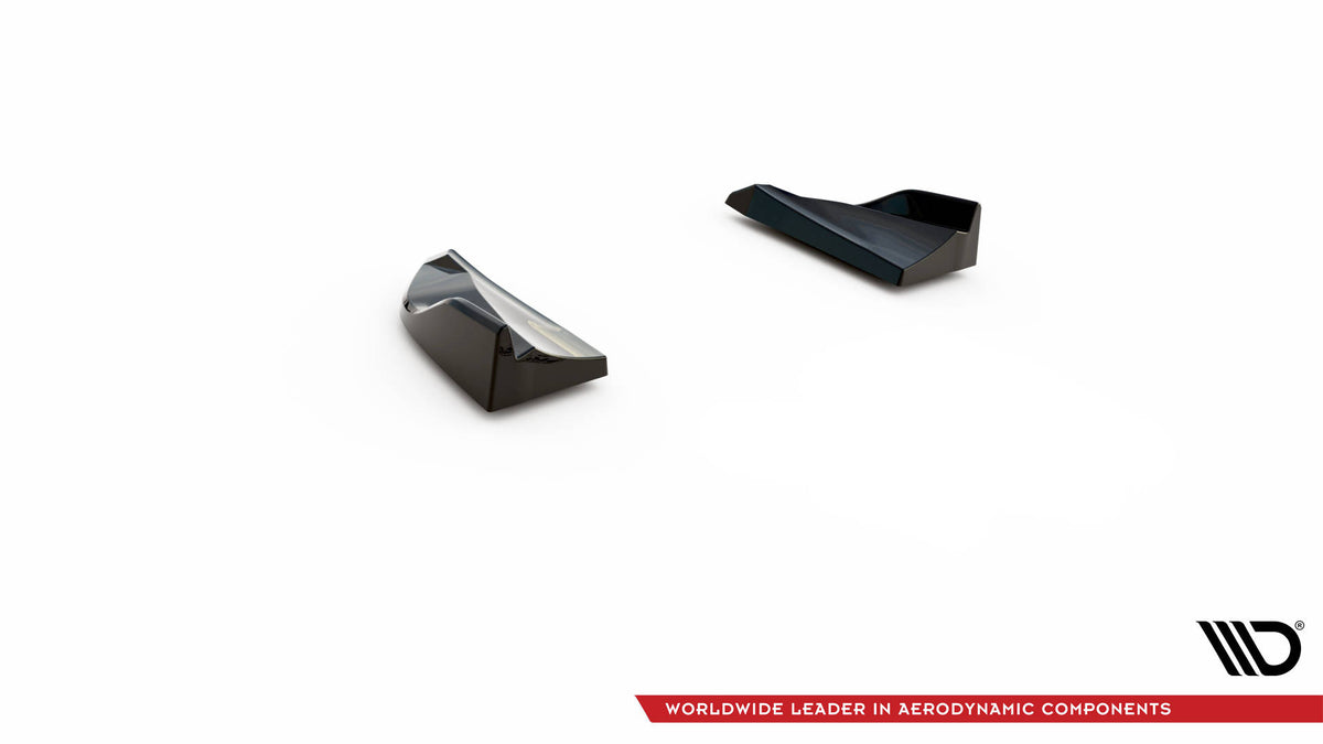 Heck Ansatz Flaps Diffusor passend für Porsche Macan GTS / Sport Design Mk1 Facelift schwarz Hochglanz – Ansicht 6