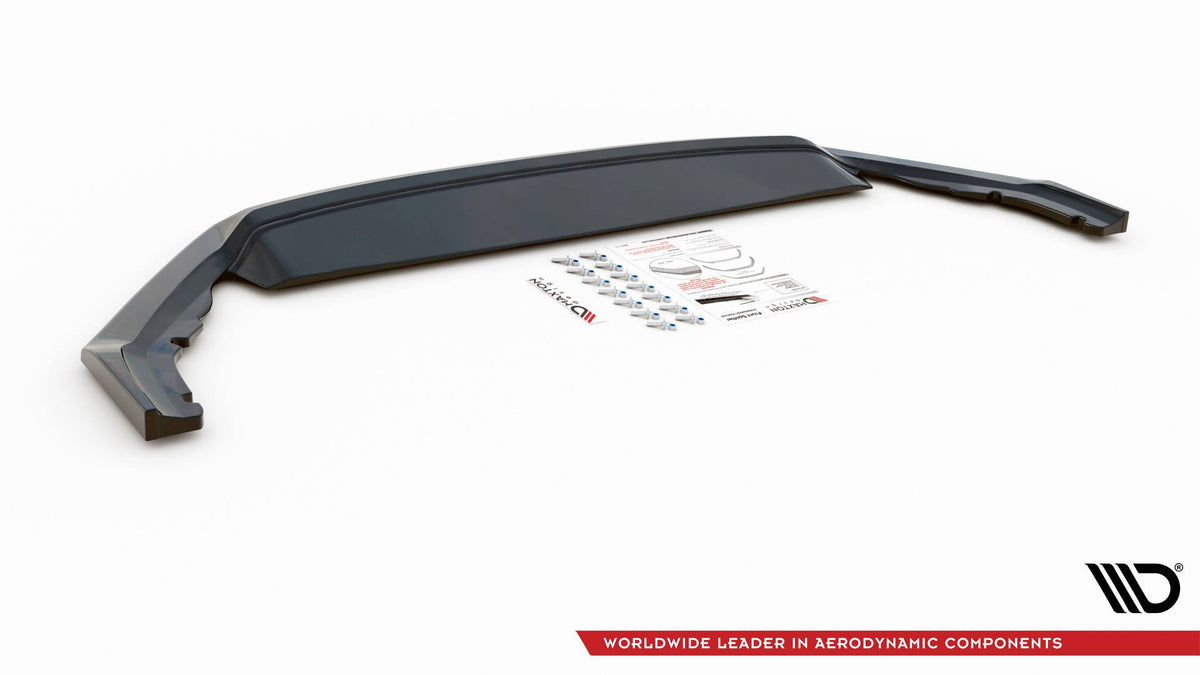 Street+ Spoilerlippe Front Ansatz V.2 passend für Skoda Octavia RS Mk4 schwarz Hochglanz – Ansicht 4