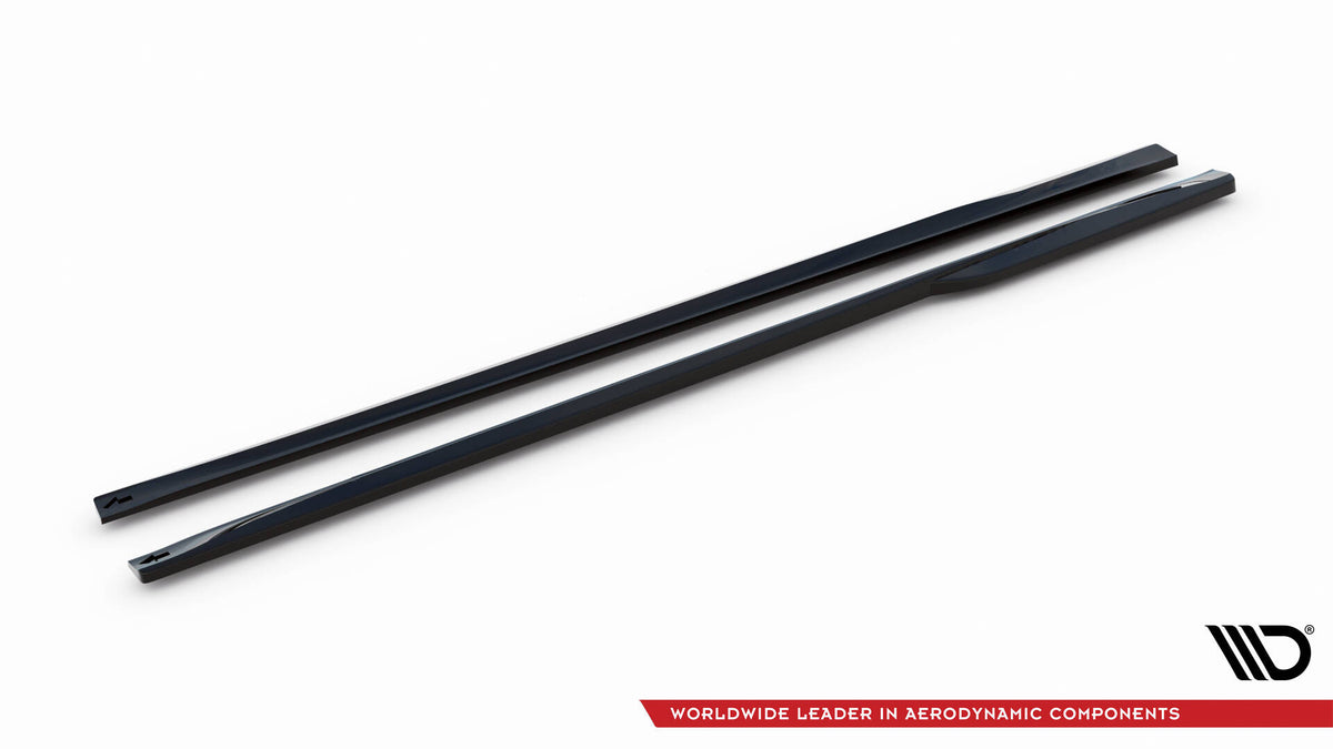 Street+ Seitenschweller Leisten passend für Audi S5 Coupe / A5 S-Line Coupe F5 Facelift schwarz Hochglanz – Ansicht 6