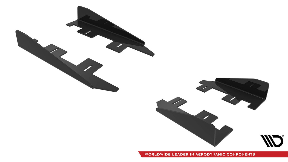 Seitenschweller Flaps passend für Ford Focus ST Mk3 Facelift schwarz Hochglanz – Ansicht 7