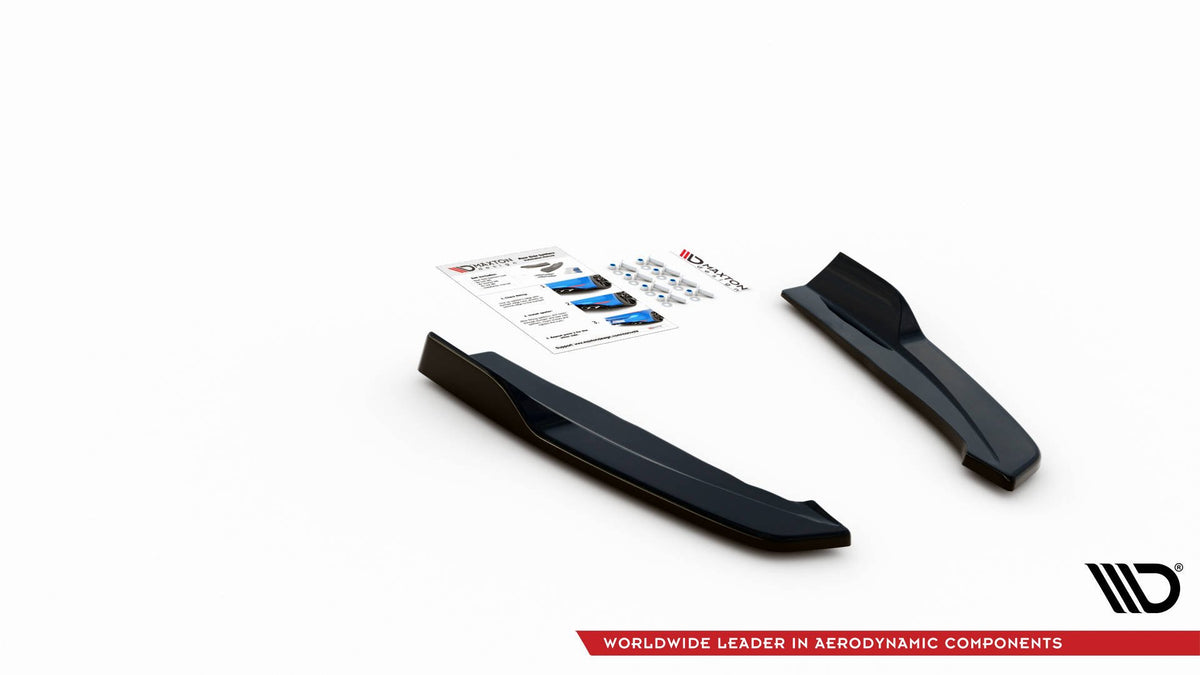 Heck Ansatz Flaps Diffusor V.2 passend für Ford Focus ST-Line Kombi Mk4 schwarz Hochglanz – Ansicht 5