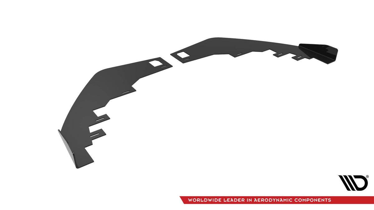 Front Stoßstange Flaps passend für Mercedes-Benz A AMG-Line W176 Facelift schwarz Hochglanz – Ansicht 6