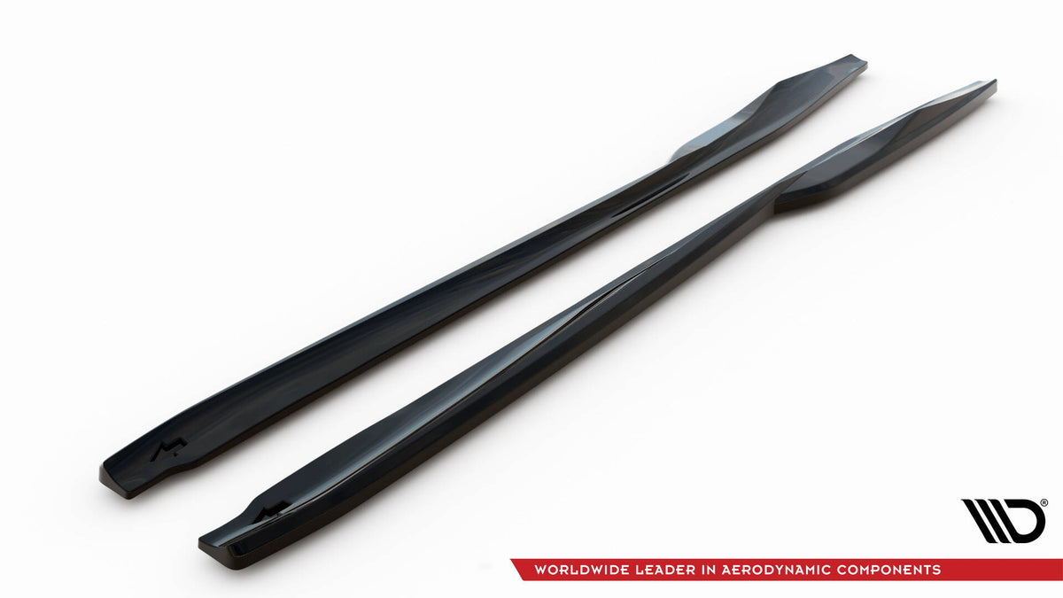 Street+ Seitenschweller Leisten passend für Nissan GTR R35 Facelift schwarz Hochglanz – Ansicht 4