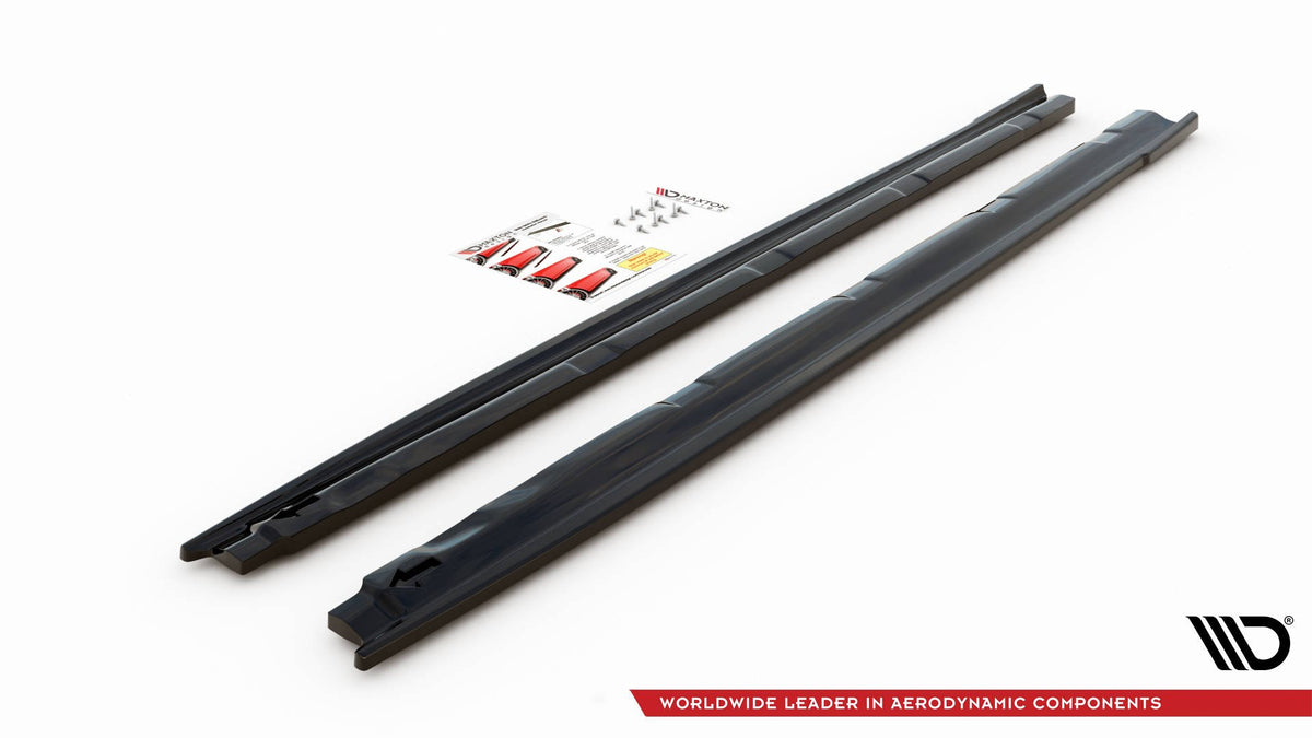 Street+ Seitenschweller Leisten passend für Peugeot 208 Mk2 schwarz Hochglanz – Ansicht 5
