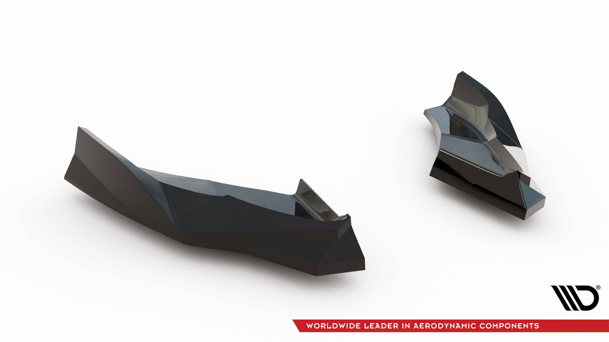 Heck Ansatz Flaps Diffusor V.2 passend für Audi S3 Sportback 8Y Facelift schwarz Hochglanz – Ansicht 5