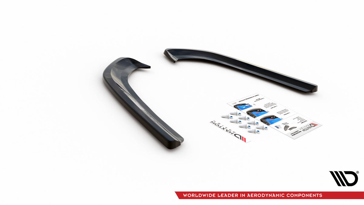 Heck Ansatz Flaps Diffusor passend für Ford Mondeo Mk5 schwarz Hochglanz – Ansicht 5