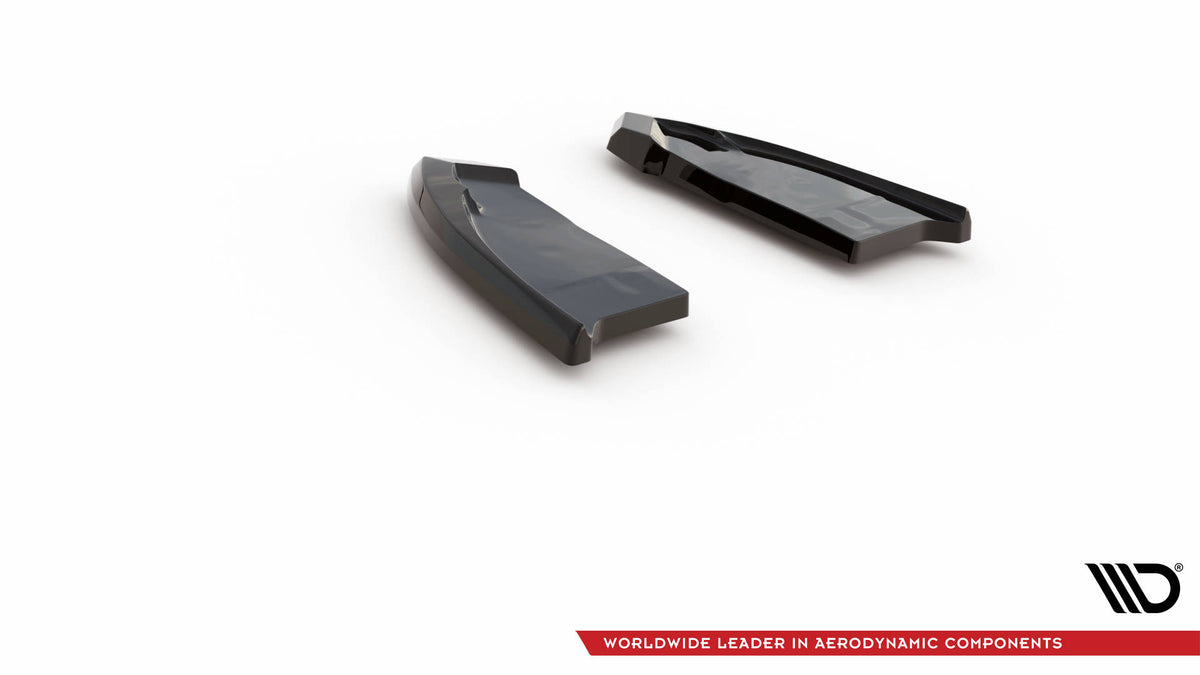 Heck Ansatz Flaps Diffusor passend für VW T-Roc R / R-Line Mk1 Facelift schwarz Hochglanz – Ansicht 6