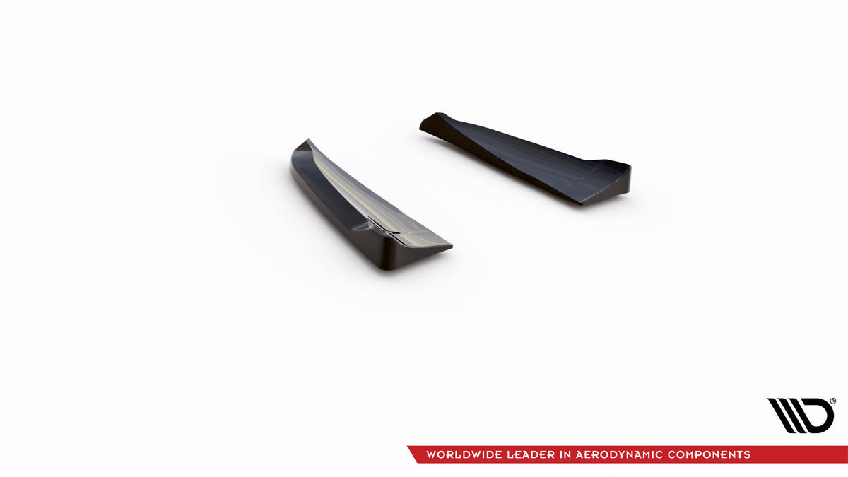 Heck Ansatz Flaps Diffusor passend für Porsche Cayenne Turbo / Standard Mk2 schwarz Hochglanz – Ansicht 6