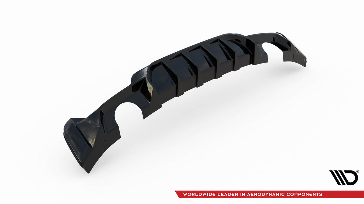 Diffusor Heck Ansatz passend für BMW 4er Coupe / Gran Coupe / Cabrio M-Paket F32 / F36 / F33 (Einzelauspuff li. re.) – Ansicht 6