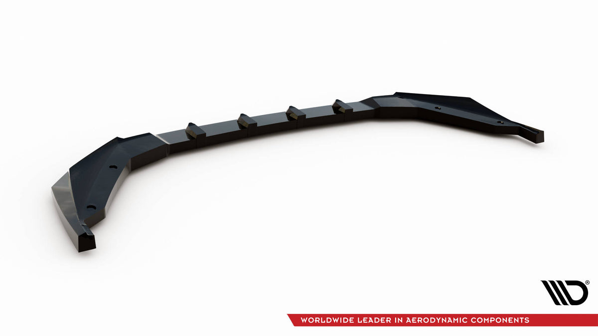 Street+ Spoilerlippe Front Ansatz passend für Peugeot 408 Mk1 schwarz Hochglanz – Ansicht 6