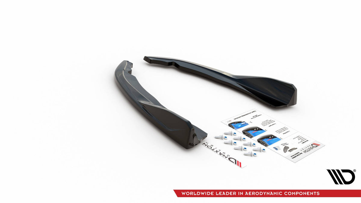 Heck Ansatz Flaps Diffusor V.2 passend für BMW 4er M-Paket G22 / G23 / G22 Facelift / G23 Facelift schwarz Hochglanz – Ansicht 5