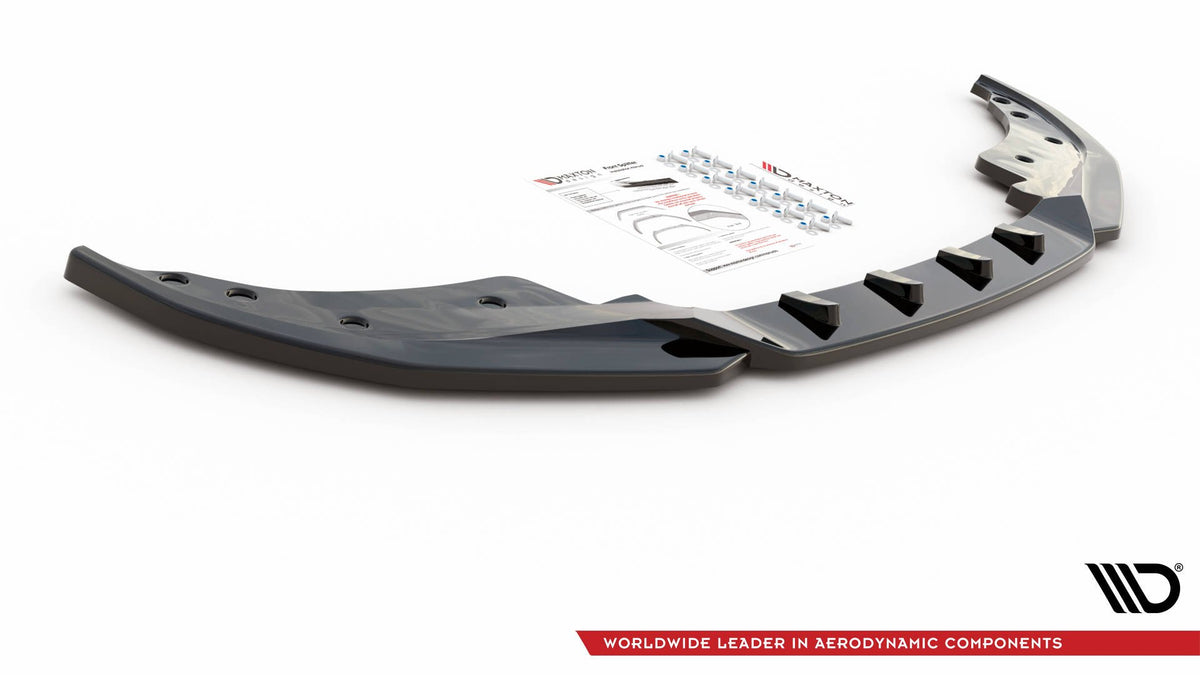 Street+ Spoilerlippe Front Ansatz V.4 passend für BMW 4er M-Paket / M440i G22 / G23 / G22 Facelift / G23 Facelift schwarz Hochglanz – Ansicht 5