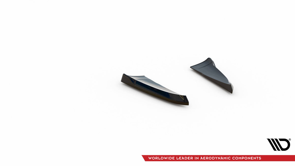 Heck Ansatz Flaps Diffusor passend für Porsche Cayenne Turbo / Standard Mk2 schwarz Hochglanz – Ansicht 5