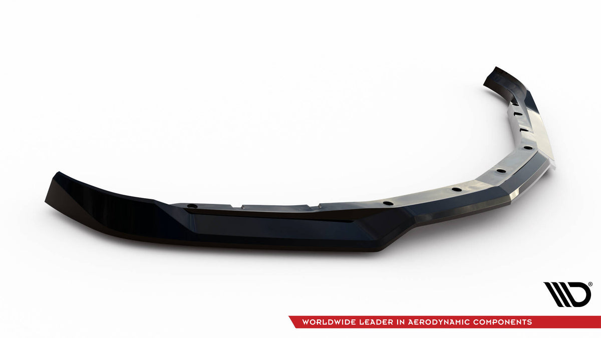 Street+ Spoilerlippe Front Ansatz V.1 passend für Chevrolet Camaro SS Mk6 Facelift schwarz Hochglanz – Ansicht 5
