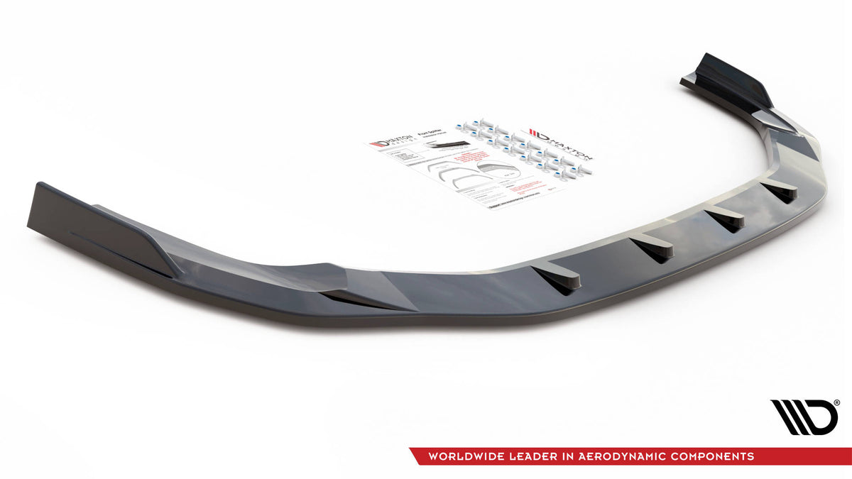 Street+ Spoilerlippe Front Ansatz V.2 passend für Audi RS3 Limousine 8Y schwarz Hochglanz – Ansicht 5