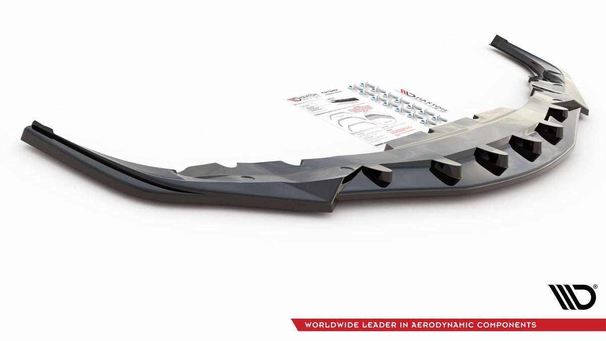 Street+ Spoilerlippe Front Ansatz V.4 passend für Toyota Supra Mk5 schwarz Hochglanz – Ansicht 4