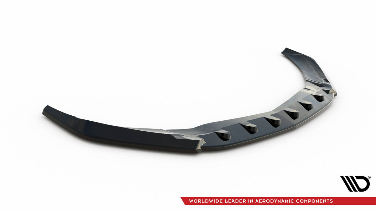 Street+ Spoilerlippe Front Ansatz V.1 passend für Mercedes-Benz A45 Aero W176 Facelift schwarz Hochglanz – Ansicht 5