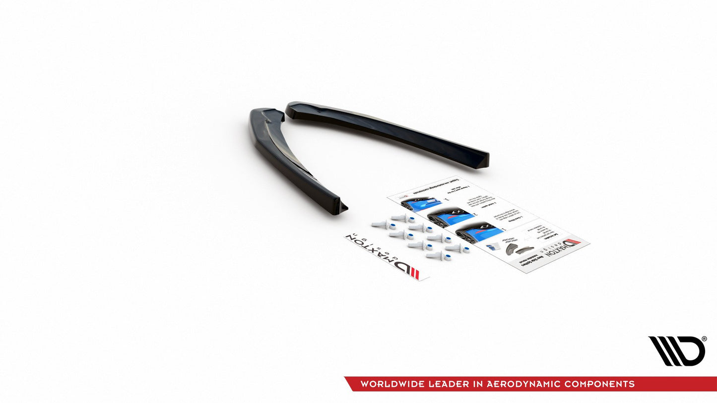 Heck Ansatz Flaps Diffusor passend für Abarth 124 Spider  schwarz Hochglanz – Ansicht 7