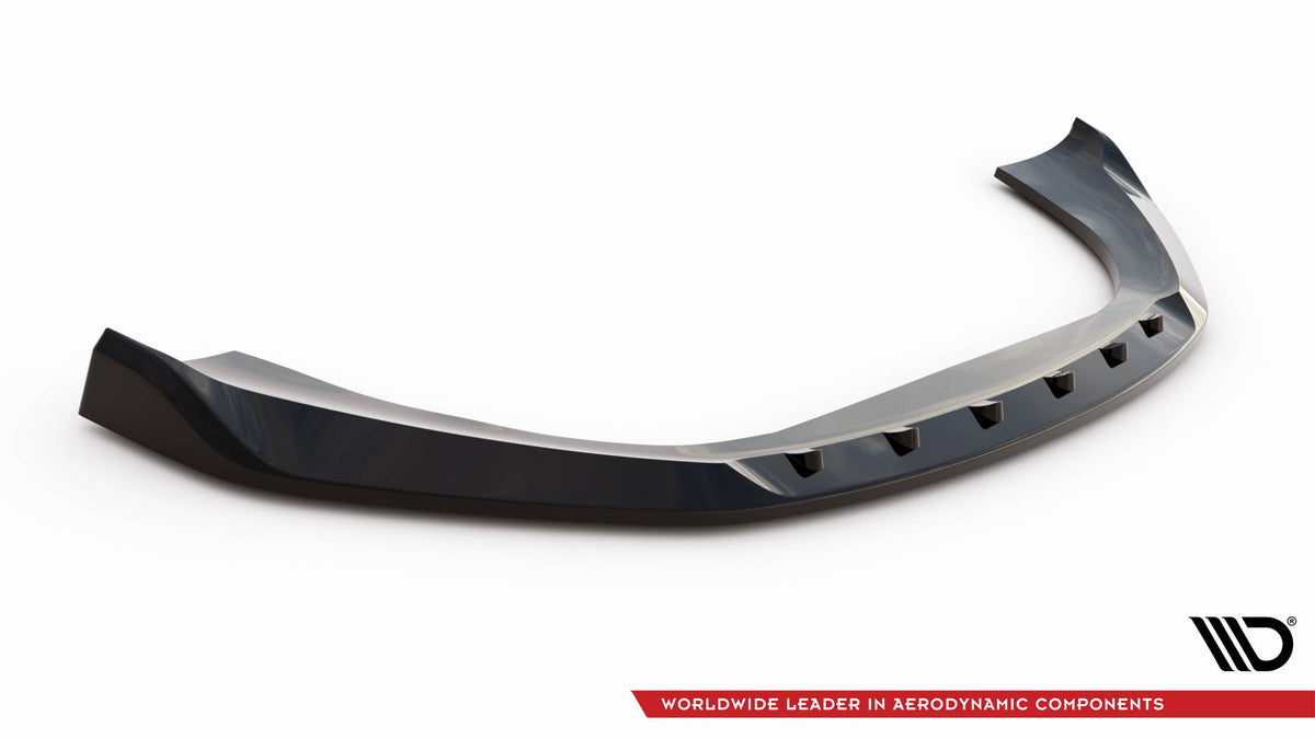 Street+ Spoilerlippe Front Ansatz V.1 passend für Porsche Macan Mk1 schwarz Hochglanz – Ansicht 5