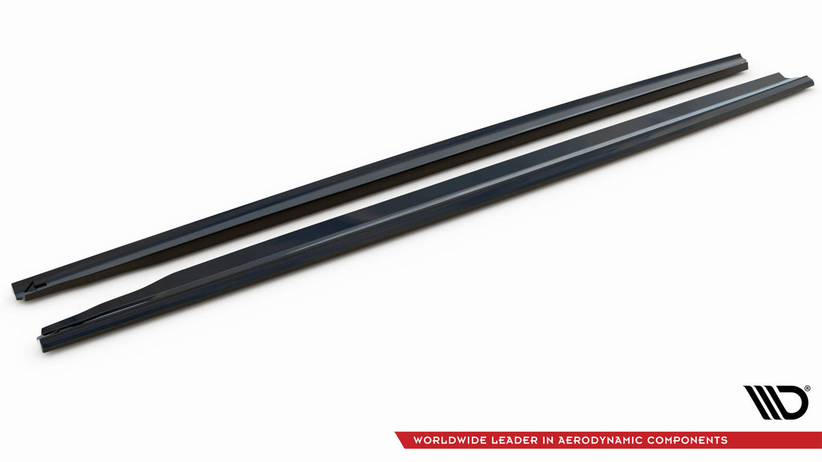 Street+ Seitenschweller Leisten passend für Mercedes-Benz S Long AMG-Line V223 schwarz Hochglanz – Ansicht 5