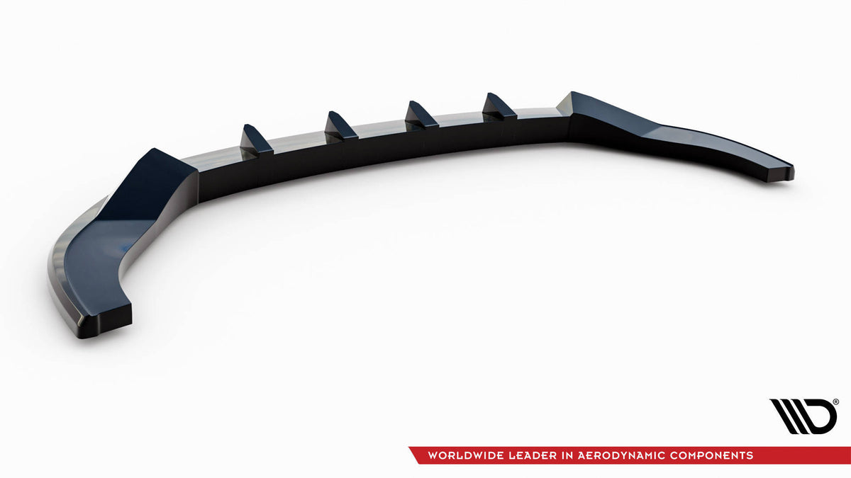 Street+ Spoilerlippe Front Ansatz V.2 passend für VW Multivan Long T7 schwarz Hochglanz – Ansicht 6