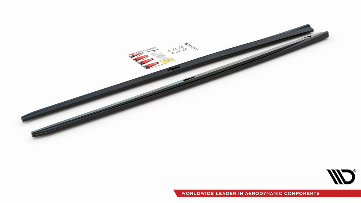 Street+ Seitenschweller Leisten V.2 passend für Audi S3 / A3 S-Line Limousine 8V Facelift schwarz Hochglanz – Ansicht 8