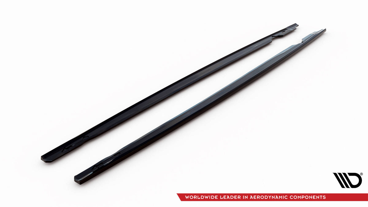 Street+ Seitenschweller Leisten passend für V.3 passend für VW Golf R Hatchback Mk8 Facelift schwarz Hochglanz – Ansicht 6