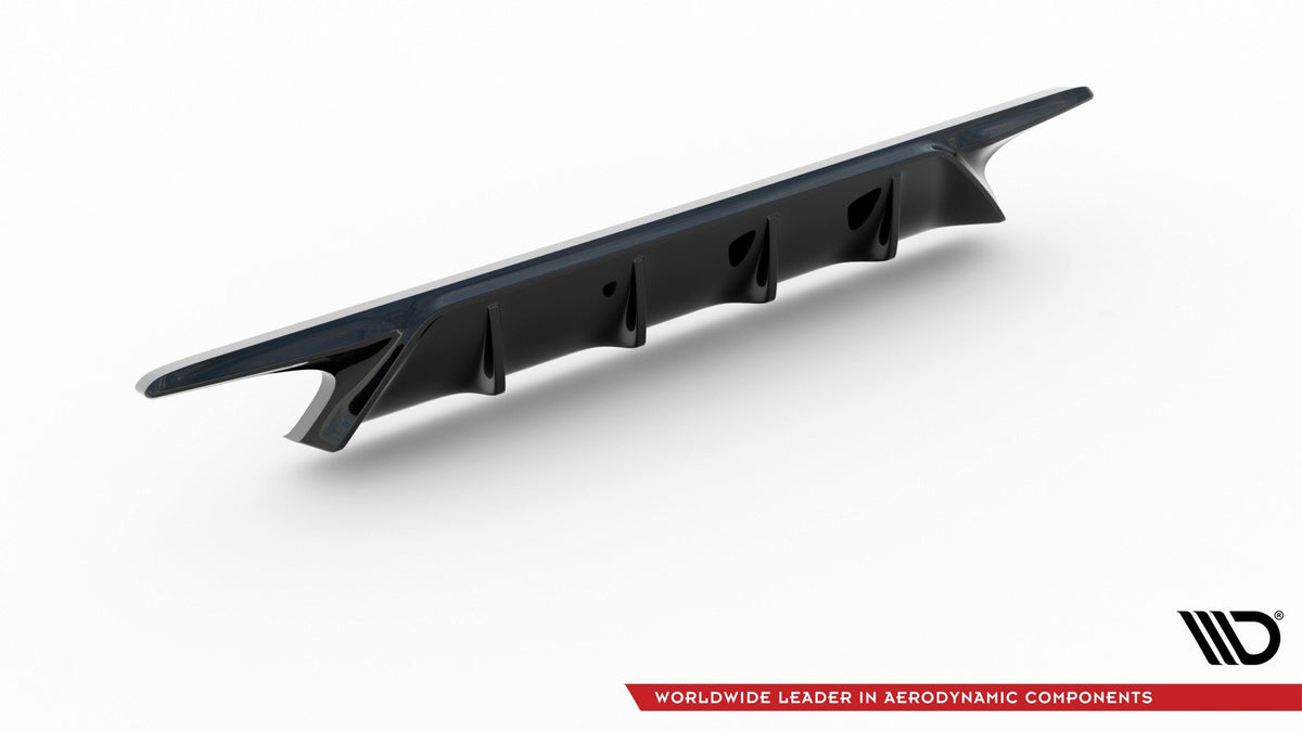 Diffusor Heck Ansatz V.2 passend für Ford Focus Hatchback ST Mk4  schwarz Hochglanz – Ansicht 12