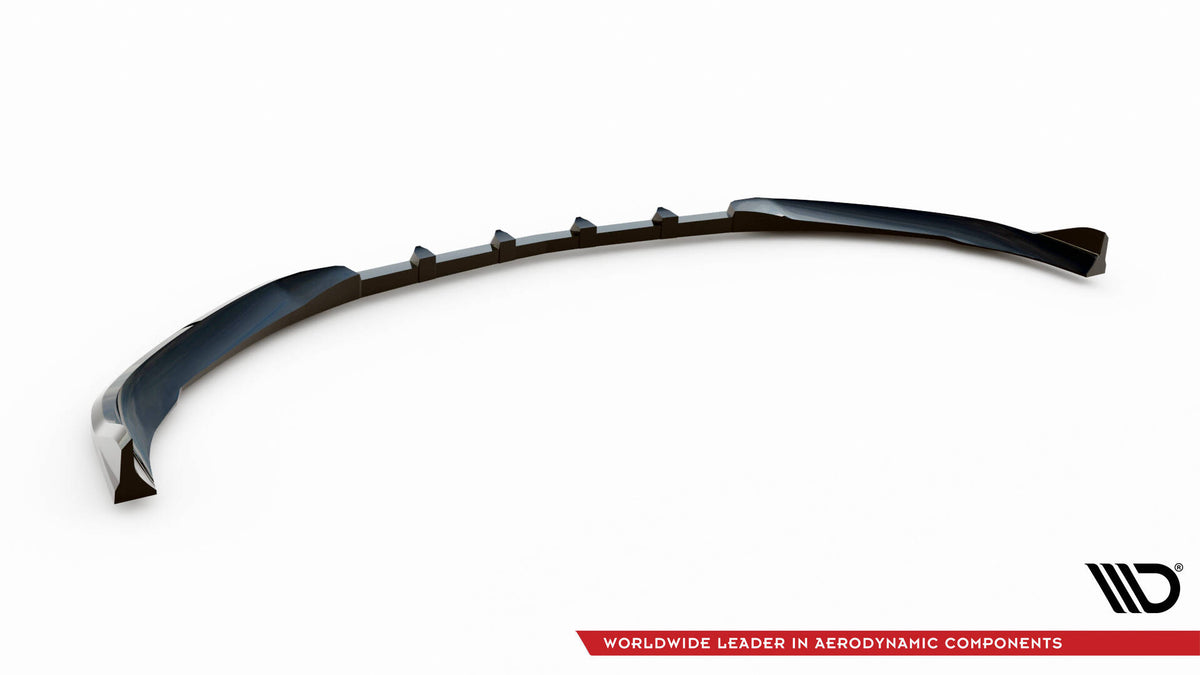 Street+ Spoilerlippe Front Ansatz V.2 passend für Mercedes-AMG C63 Limousine / Kombi W205 / S205 schwarz Hochglanz – Ansicht 6