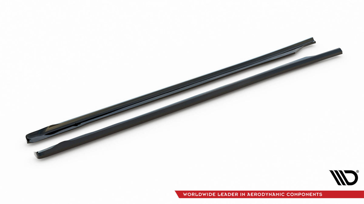 Street+ Seitenschweller Leisten passend für Honda Civic Limousine Mk10 / Mk10 Facelift schwarz Hochglanz – Ansicht 6
