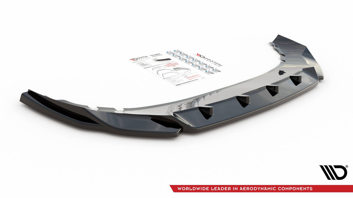 Street+ Spoilerlippe Front Ansatz V.2 passend für Cupra Ateca Mk1 schwarz Hochglanz – Ansicht 7