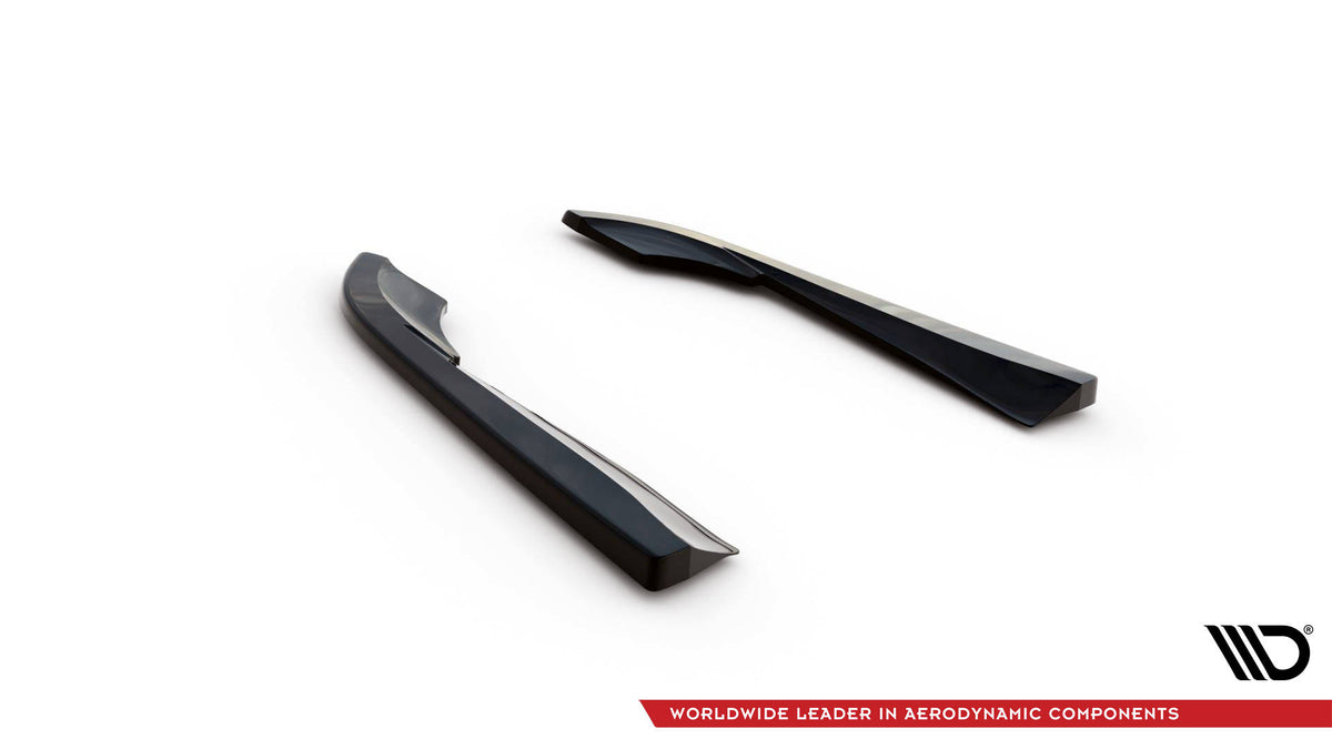Heck Ansatz Flaps Diffusor passend für Volvo V90 Mk2 schwarz Hochglanz – Ansicht 5