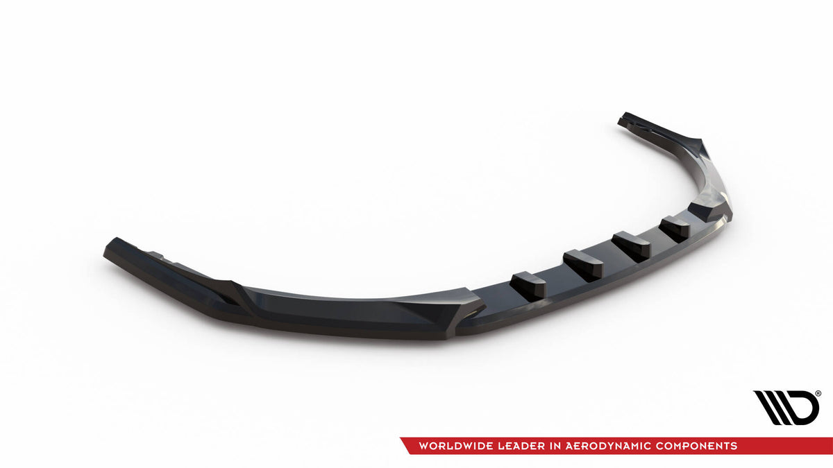 Street+ Spoilerlippe Front Ansatz V.2 passend für Peugeot 308 Mk3 schwarz Hochglanz – Ansicht 5