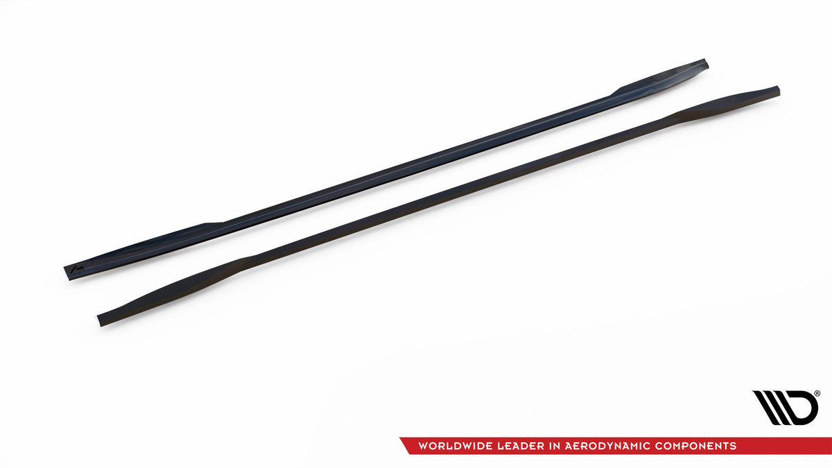 Street+ Seitenschweller Leisten V.2 passend für Tesla Model 3 Performance Mk1 Facelift  schwarz Hochglanz – Ansicht 6