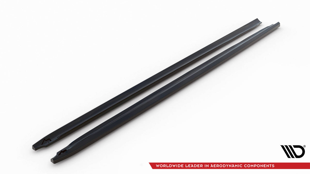 Street+ Seitenschweller Leisten V.2 passend für Audi A5 / A5 S-Line / S5 Coupe 8T schwarz Hochglanz – Ansicht 6