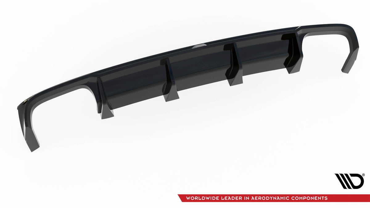 Diffusor Heck Ansatz passend für Audi S8 D5 schwarz Hochglanz – Ansicht 5