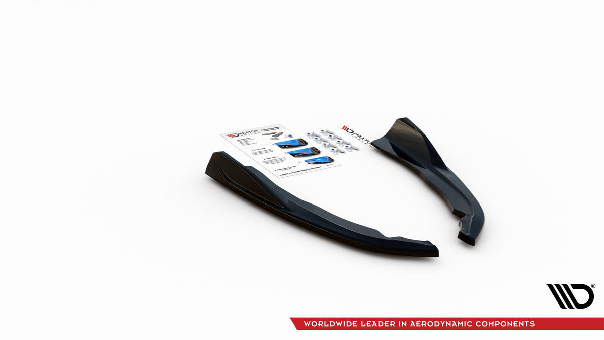 Heck Ansatz Flaps Diffusor V.2 passend für BMW 4er M-Paket G22 / G23 / G22 Facelift / G23 Facelift schwarz Hochglanz – Ansicht 4