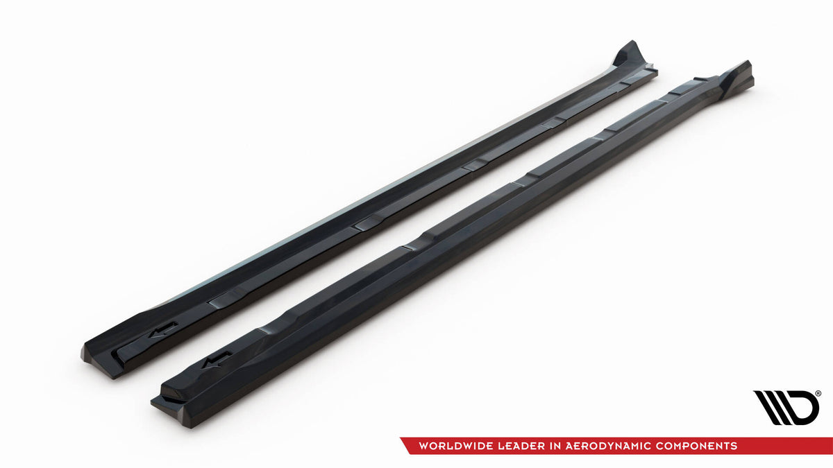 Street+ Seitenschweller Leisten V.2 passend für Porsche Cayenne SUV / Coupe Mk3 Facelift schwarz Hochglanz – Ansicht 5