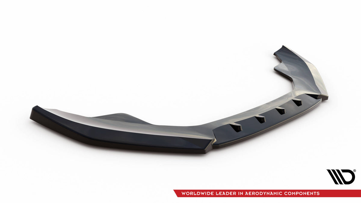 Street+ Spoilerlippe Front Ansatz V.3 passend für Audi A4 S-Line / S4 B8 Facelift schwarz Hochglanz – Ansicht 4