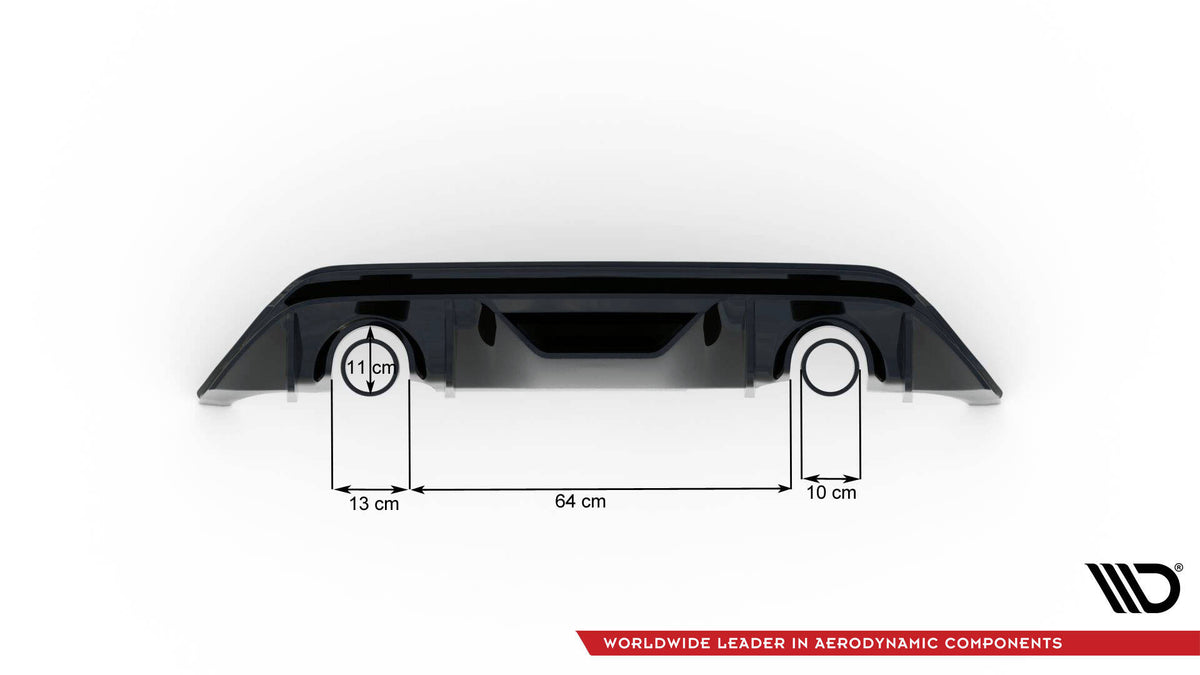 Diffusor Heck Ansatz V.3 passend für Ford Fiesta ST Mk8 schwarz Hochglanz – Ansicht 7