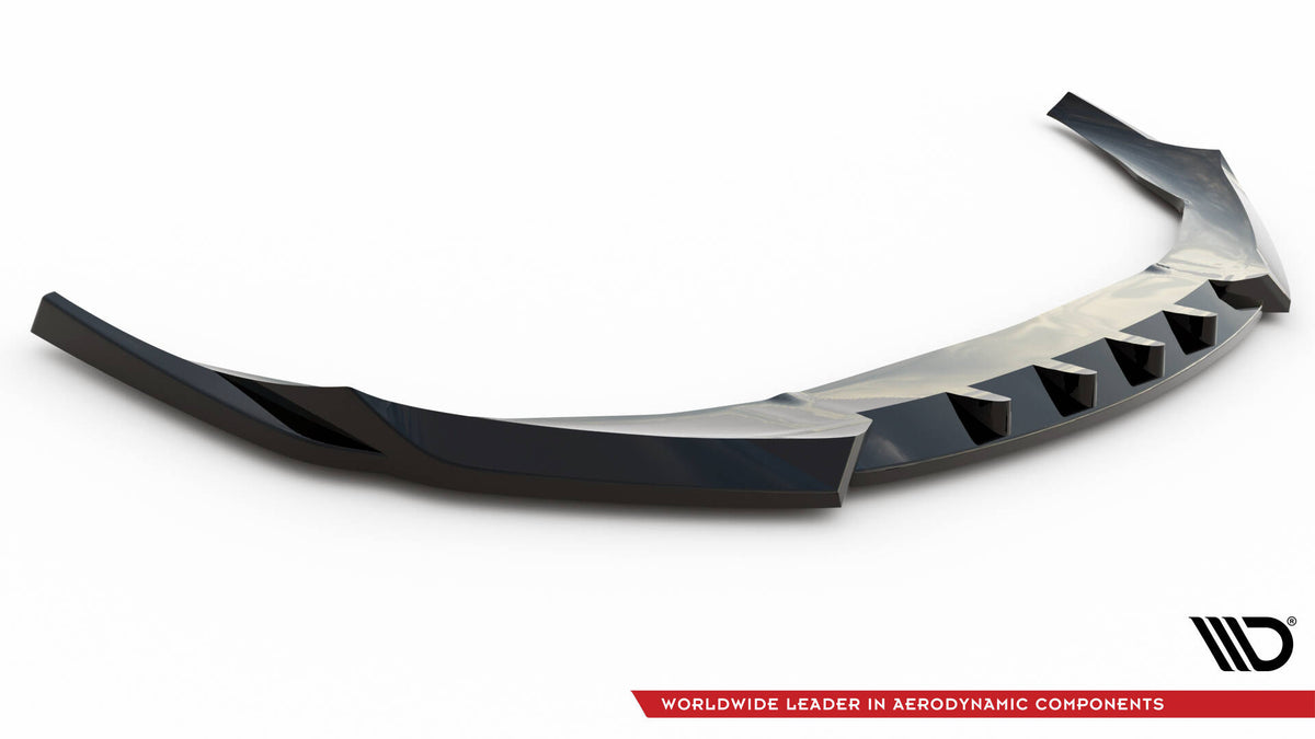 Street+ Spoilerlippe Front Ansatz V.1 passend für Audi e-Tron GT / RS GT Mk1 schwarz Hochglanz – Ansicht 5